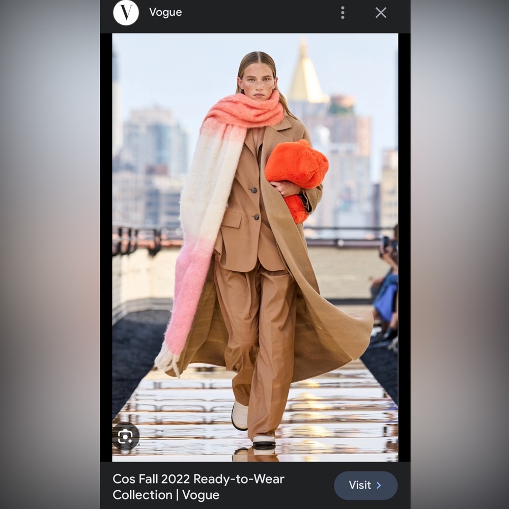 Woolen coat from Runway COS collection